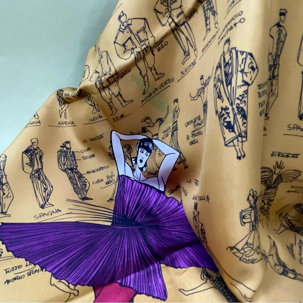 Vintage 80’s multicolored Gianni Versace silk scarf